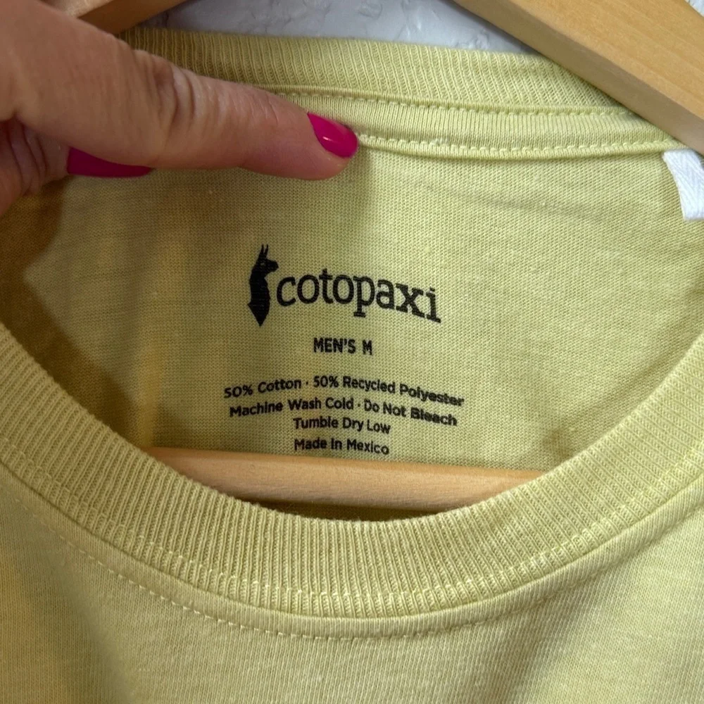 Cotopaxi Men's T Shirt Utah Yellow Size Medium - Picture 5 of 7
